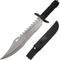 thumbnail image 2 of Snake Eye Tactical 16.5" Fixed Blade Survival Hunting Knife - 11.5" Half Serrated Sawback Stainless Steel Blade w/ Sheath & Sharpener, 2 of 6