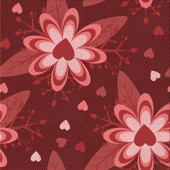 Ahgly Company Machine Washable Indoor Square Transitional Grapefruit Red Area Rugs, 5' Square