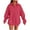 Hot Pink, variant on ShiShine Womens Oversized V Neck Sweatshirts Long Sleeve Pullover Clothes 2025 Fall Trendy Outfits