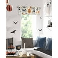 thumbnail image 2 of Halloween Valances for Windows Grimace Pumpkin Window Curtain Rod Pocket Cartoon Skull Boo Ghost Holiday Window Treatment Decor Valances for Kitchen Living Room Bedroom 54x18in, 2 of 7