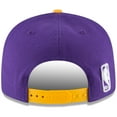 thumbnail image 4 of Men's New Era Purple/Gold Los Angeles Lakers Two-Tone 9FIFTY Adjustable Hat, 4 of 5