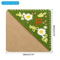 thumbnail image 2 of Uxcell Cute Flower Felt Personalized Embroidered Corner Bookmark, Green, Letter p, 2 of 6