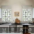 thumbnail image 2 of Vintage Pink Bow Tier Kitchen Curtains for Bathroom Living Rod Pocket Window Drapes 28"x36" 2 Panels Window Treatment Tiers, 2 of 4