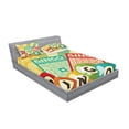 thumbnail image 2 of Ambesonne Vintage Fitted Sheet & Pillow Sham Set, Pop Art Cards Lottery, Full, Multicolor, 2 of 2
