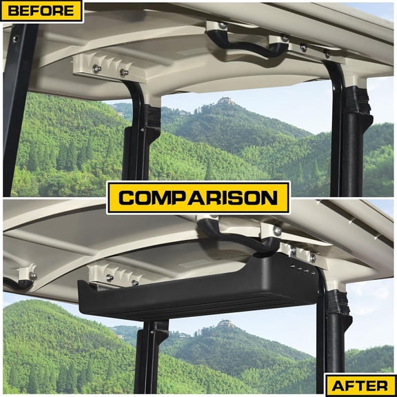 Rear Overhead Storage Tray for Yamaha Drive2 G29 Golf Cart -  ABS Organizer Box with No-Drill Installation