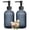 gray, variant on 2-Pack Glass Soap Dispenser Bottles, 13.5oz/400ml Blue-gray Striped Hand Wash Refill Bottles, Portable Travel Pump Bottles, Home Bathroom Lotion Bottles