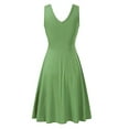 thumbnail image 4 of Haute Edition Women's Sleeveless Scoop Neck A-Line Skater Jersey Dress with Plus, 4 of 4