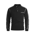 thumbnail image 2 of Henley Shirts for Men with Pocket Summer Casual Crew Neck Long Sleeve Waffle Weave T Shirts for Man Basic Tops, 2 of 4
