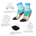 thumbnail image 3 of Uemuo Hello Summer Gnome 1 Printed Crew Socks, Moisture-Wicking Socks, Athletic Socks for Men Breathable Cushion Socks Casual Sport Socks for Running Traveling, 3 of 6