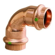 Viega 77317 0.5 in. 90 deg ProPress Copper Elbow with Double Press Connection & Smart Connect Technology