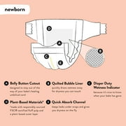 The Honest Company Clean Conscious Disposable Baby Diapers Giraffes Print Size Newborn ( Less than 10 lbs) 32 Count