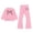 1-Pink3850, variant on WOYY Girls Outfits Bow Print Crew Neck Sweatshirt Flared Pants Tracksuit for Kids, Sizes 3-10