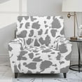 thumbnail image 2 of Xixirimido Gray Cow Spot Pattern Recliner Chair Cover 4-Pieces Lazyboy Cover for Recliner Chair with Storage Pockets Furniture Protector for Living Room Printed Sofa Slipcover, 2 of 8