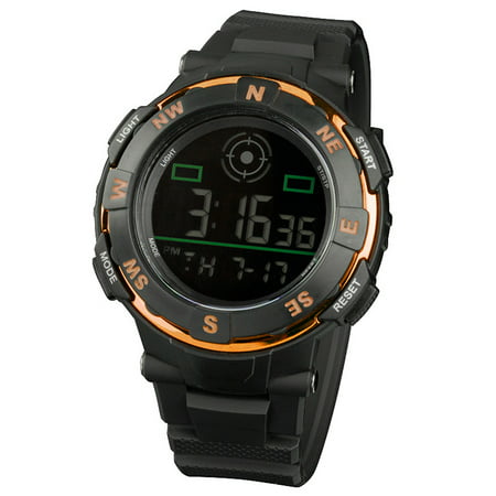 Infantry Quartz Watch Orange&Black Case Rubber Belt Best Gift Digital Birthday Gift for Friends Lovers Outdoor (Best Looking Digital Watches)