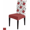 thumbnail image 6 of Chair Covers for Dining Room Set of 6,Watercolor Farm Red Flowers Stretch Seat Protector Removable Washable Chairs Slipcovers for Kitchen Banquet Wedding Hotel,Pine Fruit Country Floral, 6 of 6