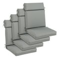 thumbnail image 1 of Aoodor 4Pcs Outdoor Dining Chair Cushion Set, 37” x 20” x 2.8”, Gray, 1 of 8