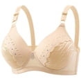 thumbnail image 2 of Gymayou Wireless Bra for Women Thin Lightweight Breathable No Underwire Bralette Gentle Gather Support Anti-Sagging Comfortable Bras White 36, 2 of 9