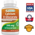 thumbnail image 7 of 3 Pack Best Naturals Calcium D-Glucarate 200 mg 120 Tablets, 7 of 7