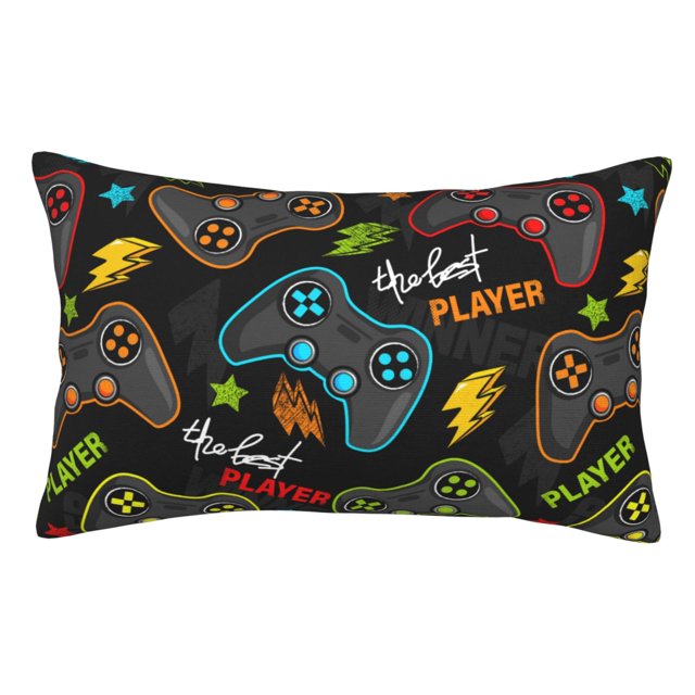 Fotbe Play Game3 Funda de Almohada Decorativa Estilo Occidental, Lujo en Algodón, Fundas para Almohadas King, Cojín Estampado para Decoración del Hogar-16"x24"