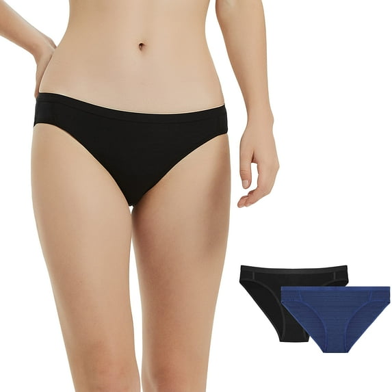 Metarino 2 Pack Women's Athletic Underwear Panties Soft Merino Wool Sports Active Briefs,x-Large