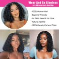 thumbnail image 3 of Peluca FCUFCU Water Wave Bob, 35 cm, cabello humano, 180% de densidad, 3 of 6