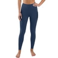 thumbnail image 3 of ClodeEU Women's High Waist Yoga Leggings with Pockets,Stretchy Workout Pants for Running and Daily Wear Dark Blue,Women's Plus S, 3 of 5