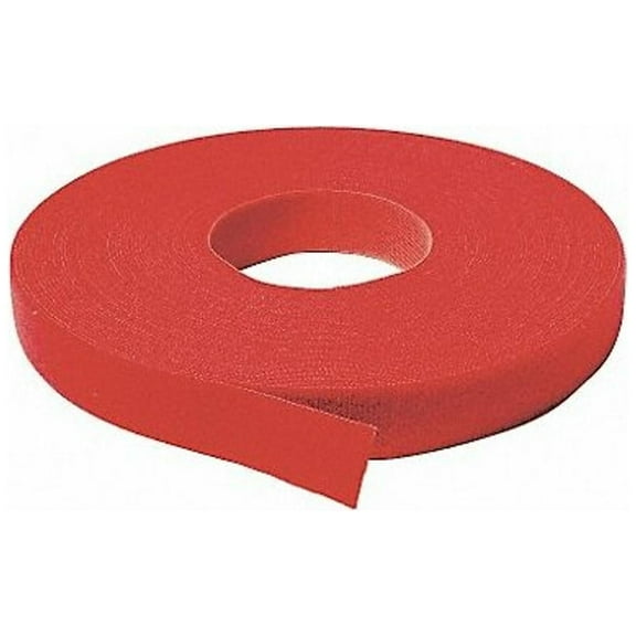 Velcro Brand Hook-and-Loop Cable Tie Roll,75 ft,Red 176064