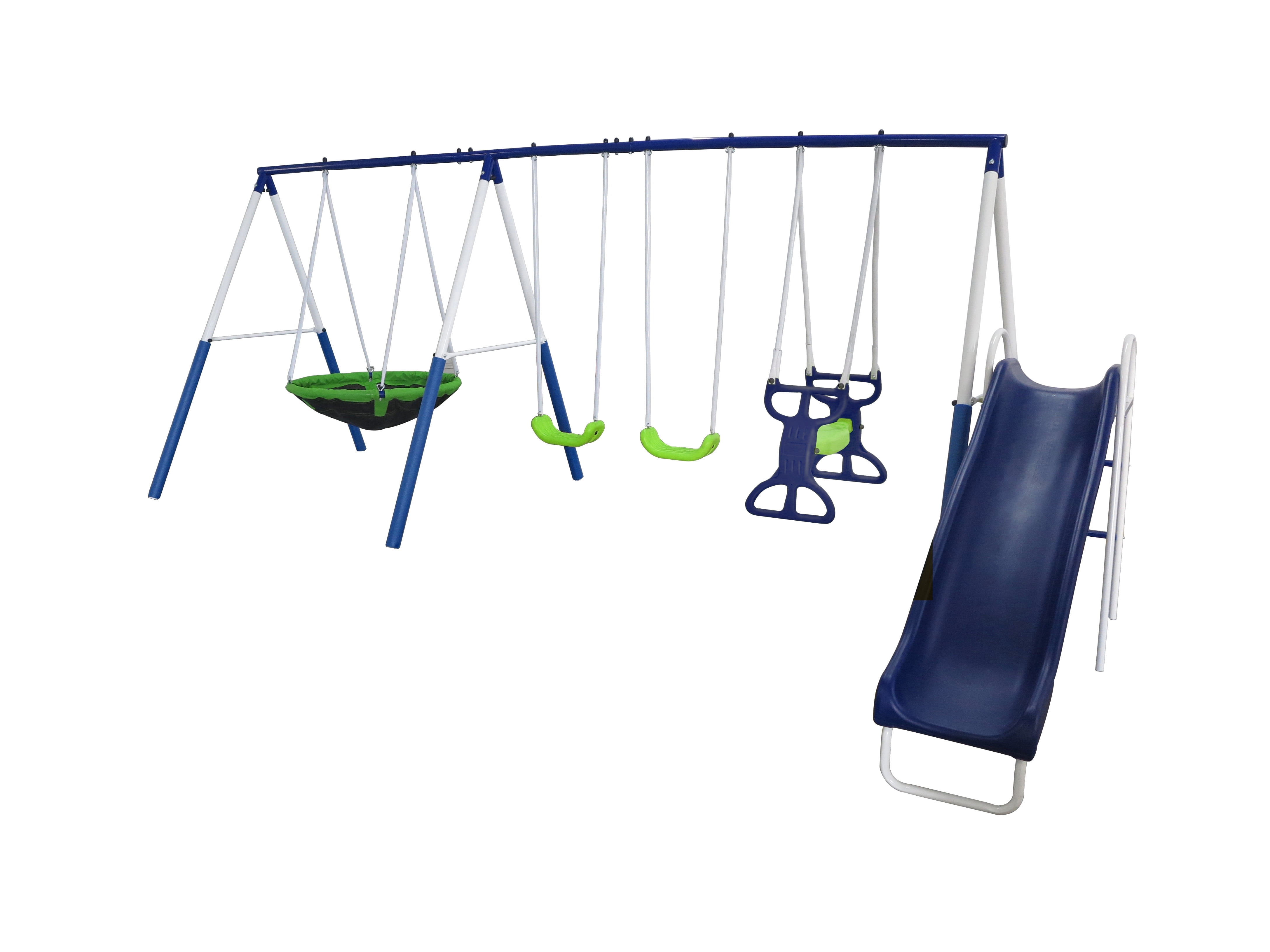 XDP Recreation All Star Metal Swing Set, Playground Playset for 7