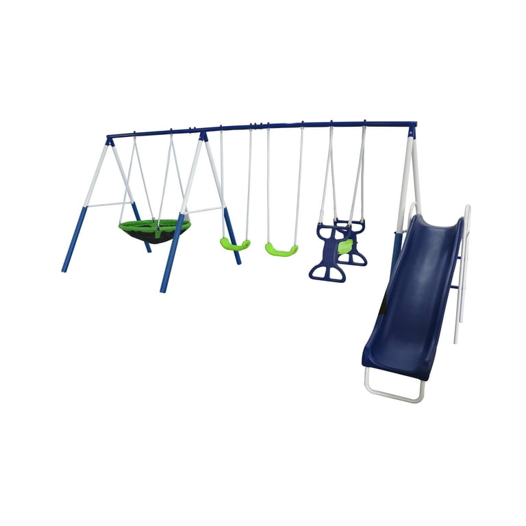 XDP Recreation All Star Metal Swing Set, Playground Playset for 7