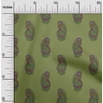 thumbnail image 1 of oneOone Cotton Jersey Light Green Fabric Peacock Block Sewing Craft Projects Fabric Prints By Yard 58 Inch Wide, 1 of 4