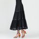 thumbnail image 3 of Falda De Salón De Baile Flamenco Vestido De Swing De Vals Traje De Baile Moderno Negro Sunnimix Vestido de baile latino, 3 of 8