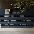 thumbnail image 2 of OxyLife Modern Wooden Double Dresser Chest with 6 Drawer for Closet Hallway Bedroom, Navy, 2 of 7
