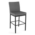 thumbnail image 1 of Amisco Perry Plus 26" Counter Stool - Grey Woven Fabric/Black Metal, 1 of 9