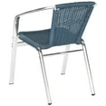 thumbnail image 5 of SAFAVIEH Wrangell Outdoor Patio Stacking Arm Chair,Teal, Set of 2, 5 of 9