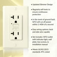 thumbnail image 2 of Faith 20A GFCI Outlet, Slim, GFI Receptacle with Wall Plate, Light Almond, 2 of 5