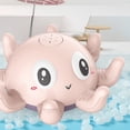 thumbnail image 2 of Juguete de baño para bebé, juguetes de bañera con aspersor eléctrico para piscinas, diversión con agua (rosa) Ndcxsfigh libre de BPA, 2 of 8