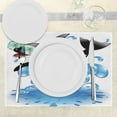 thumbnail image 3 of Ambesonne Funny Place Mats Set of 4, Whale with Sunglasses, Standard Size, Black Blue, 3 of 6