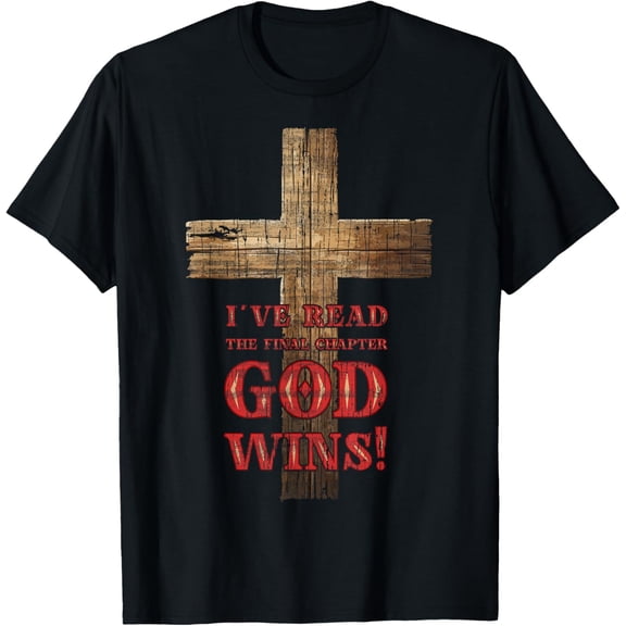 God Wins Tee Jesus Cross Funny Christian Humor Religious T-Shirt