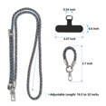 thumbnail image 5 of Takfox Phone Lanyard, Adjustable Crossbody Cell Phone Neck Strap and Universal Mobile Phone Wrist Lanyard, and Patch Tether Tab for Most Smartphones Travel Essentials,Black&White, 5 of 11