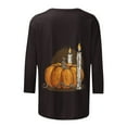 thumbnail image 5 of Cyber&Monday Deals Dyegold Halloween Tshirts Clearance Sale Ladies Cute Funny Graphic Blouses Womens Tunic Tops 3/4 Sleeve Business Casual Fall Fashion 2023 ​Christmas ​Fall Fashion ​Free Shipping, 5 of 5