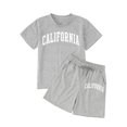 thumbnail image 3 of Hiijoy Toddler Girls Outfits California Print Short Sleeve T Shirt Shorts Set, Sizes 4-5T, 3 of 4
