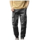 thumbnail image 2 of Pantalones largos para hombre, cintura elástica, transpirables, cómodos, suaves, informales, de playa, de poliéster, 2 of 5