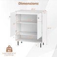 thumbnail image 3 of Gymax Buffet Bahut Armoire de Cuisine à 2 Portes Armoire de Rangement avec Tablette Ajustable, 3 of 10