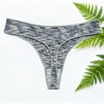 thumbnail image 5 of Noric Women's Cotton Ribbed Thong Panties Low Rise Stretchy Soft Breathable Daily Underwear, 5 of 6