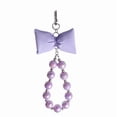 thumbnail image 3 of Dainty Bowknot Keyring adorned with Beaded Detailing Heart Pendant Key Accessory for Fashion forward Individuals, 3 of 11