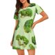 thumbnail image 1 of Disketp Broccoli 3 para Camisón Corto de Manga Corta para Mujeres, Camisón Cómodo con Escote Redondo, Bonito y Confortable, 1 of 6