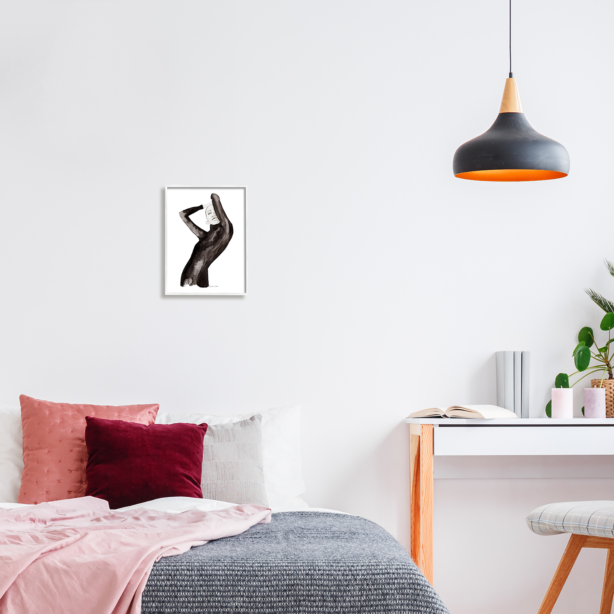 Stupell Industries Fashion Illustration Girl Beauty & Fashion Painting White Framed Art Print Wall Art, 11 x 14