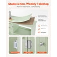 thumbnail image 5 of VEVOR Folding Sewing Table, Multipurpose Sewing Machine Table with Compact Design, Wheels, Wooden Pegs, Storage Trays and Shelf, Magnetic Door Lock, Craft Station and Side Desk for Home, Light Green, 5 of 9
