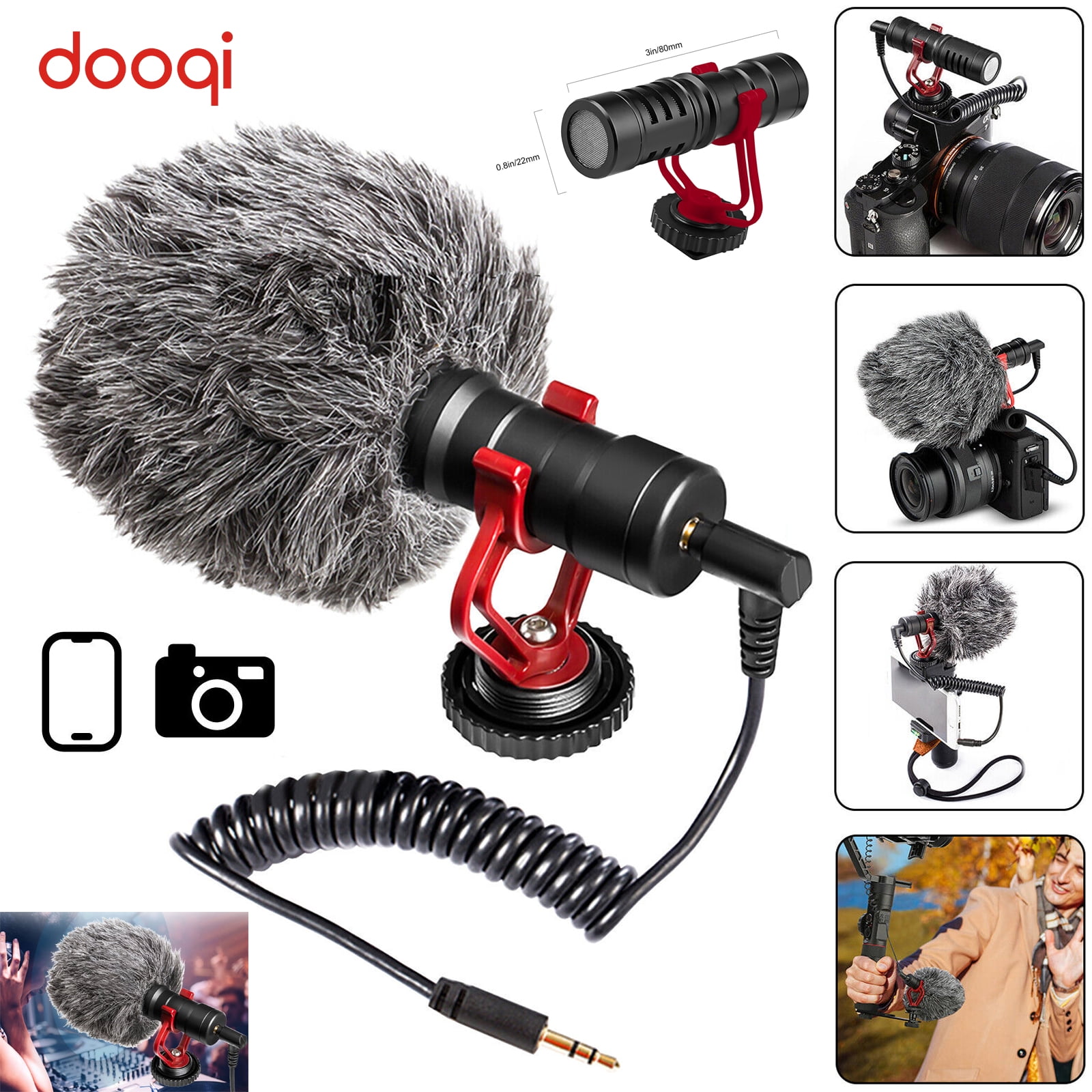Supercardioid Shotgun Video Mic Microphone Condensor Universal For ...