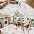 thumbnail image 5 of Modern Geometric Area Rugs 4'x6', Washable Small Throw Rugs for Office Bathroom, Minimalist Lines Polka Dots Abstract Beige Indoor Outdoor Rug Non-Slip Low Pile Carpet Runner Reversible Floor Mats, 5 of 8